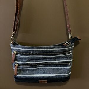 Fossil Black and Brown Crossbody Bag